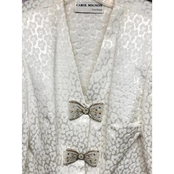 CAROL MIGNON JACQUARD COTTON SKIRT SUIT 10 - Picture 3 of 7